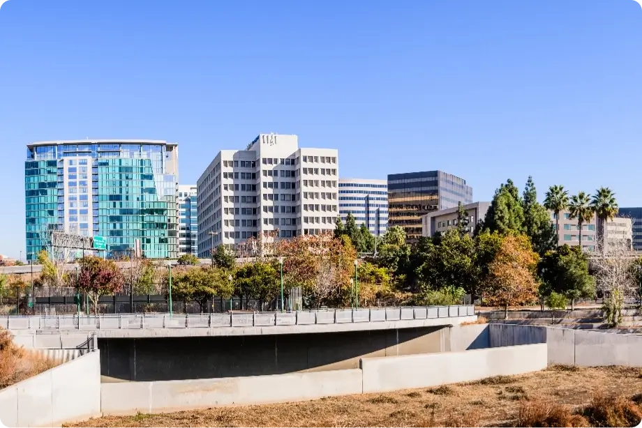 panorama of san jose's downtown skyline