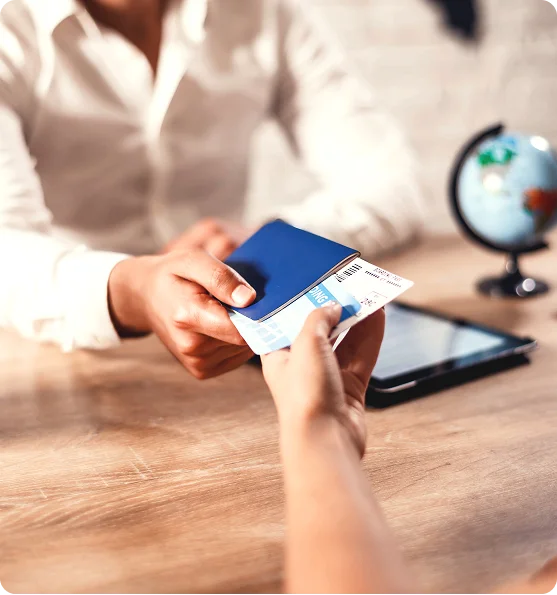 Image showing successful assistance with passport application.